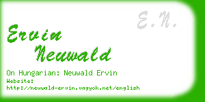 ervin neuwald business card